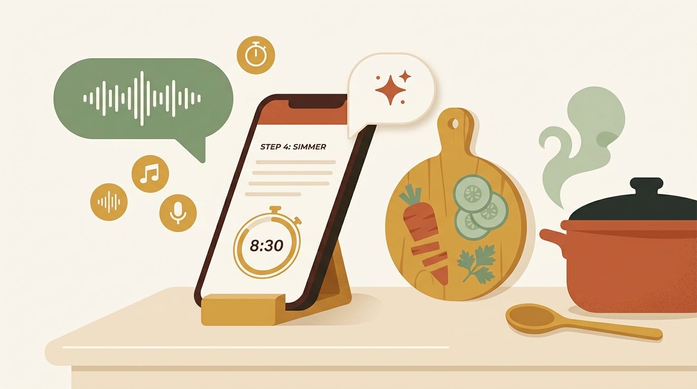 Cook without touching your phone.